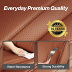 Coverland Custom SUV Car Seat Covers for 2019-2024 Subaru Forester | Premium Waterproof Faux Leather Non-Slip Memory Foam Airbag Compatible Custom Fit Interior Protector [Front Seat-Camel Brown] - Image 7