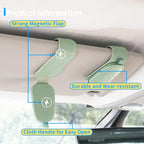 Yuoyar 2 Packs Magnetic Sunglass Holder for Car Visor (Green) | Magnetic Interior Car Accessories - Image 4