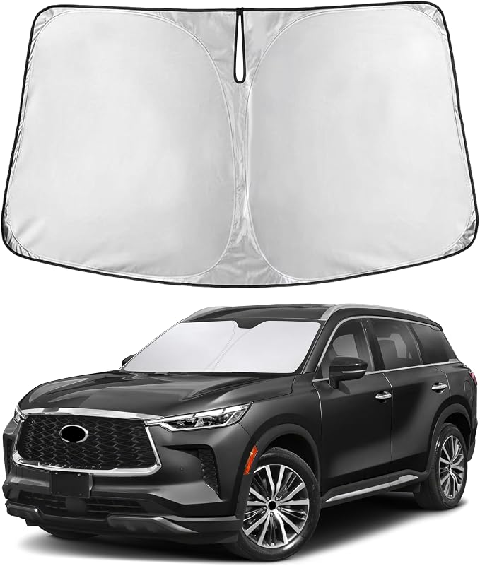 EcoNour Windshield Sunshade Compatible for Infiniti QX60 2014-2020 2021 | Sun Visor for Front Windshield & Window Sun Shade Cover, UV Heat Blocker & Protector, Car Accessories by EcoNour