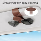Sotfamily Magnetic Sunglass Holder for Car Visor, 2 Packs, Faux Leather | Strong Magnetism, for Most Car Visors, No Marks on Visor, Gift-Ready Packaging, Sunglass Organizer, Car Accessories for Men - Image 5