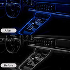 EL Wire Interior Car LED Strip Lights, 16.5FT 5V EL Wire Strip Neon Glowing Strobing Light w/ 5mm Sewing Edge, USB Electroluminescent Ambient Lighting Kit for Car Inside Decoration (Blue) - Image 5