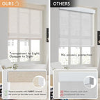 Persilux Light Filtering Roller Shades for Window Blinds,Cordless,Linen Fabric,Thermal Insulated Fabric UV Protection Shades for Home,Office,Bedroom,Door,Light Filtering-Cream,23" W X 72" H - Image 4
