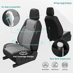 Custom Seat Covers for Toyota Highlander 2014-2019 7 Seats | black grey, faux leather, 2nd row captain chairs, waterproof, breathable, airbag compatible, stain resistant - Image 4
