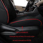 EKR Rav4 Seat Covers Custom Fit for Toyota Rav4(Gasoline) 2019 2020 2021 2022 2023 2024 2025 LE/XLE/XLE Premium/Limited,Leather Car Seat Cover Full Set for SUV,Faux Leather(Black with Red Piping) - Image 2