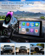 PZK Car Phone Holder for Toyota Prius 2023-2025 2026 Accessories 12.3-Inch | Strong Magnetic 15W Fast Wireless Charger Car Phone Mount with Sunglasses Storage Box 360° Rotation Magsafe Phone Stand - Image 9