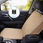 Bark Lover Deluxe Dog Seat Cover for Front Seat-More Durable Spill-Resistant Front Seat Protector, High Heat Resistant and Nonslip Front Seat Cover for Dogs Kids, Universal Size (Warm Beige,1 Pack) - Image 4