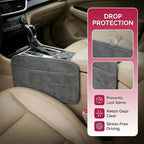Car Seat Side Pocket Organizer, Suede Leather Vehicle Console Side Cell Phone Holder Storage Bag, Multifunctional Automotive Interior Seat Gap Filler Pocket Pouch, Universal Fit (Gray) - Image 6