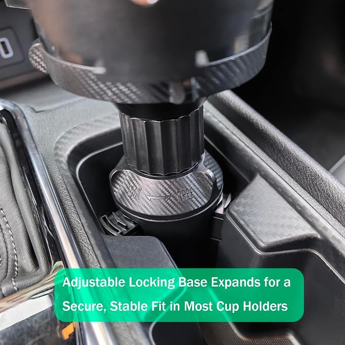 Car Cup Holder Expander Adapter, 3"-5.5" Adjustable Bottle Mount | Adjustable Fit, Detachable Design, Silicone Base, For Large Bottles, Tumblers, And Food Buckets - Image 5