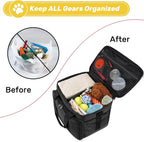 6 Set Dog Travel Bag, Large Pet Travel Kit for Supplies, Black | Includes 2 Food Containers, 1 Pet Organizer for Dogs, 2 Collapsible Bowls, 1 Treat Pouch, Dog Weekend Overnight Bag Luggage - Image 5