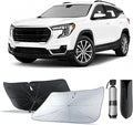 Zanch Windshield Sun Shade Umbrella for GMC Acadia & Terrain 2010-2026 | [99% UV Protection, Up to 75℉ Cooler] Snug Fit, Scratch-Free, Built to Last, Foldable Front Sunshade Umbrella for SUV by Zanch