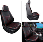 Huidasource Upgrade Jeep Grand Cherokee Seat Covers, Full Coverage Waterproof Leather Car Seat Covers, Custom Seat Cushion Protector Fit for Jeep Grand Cherokee 2011-2021 (Full Set/Black&Red) - Image 8