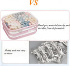 4 pcs Clear Hard Shell Zipper Case, Water-Resistant Travel Makeup Bag, Diaper Bag Organizer Pouches,Clear Toiletry Bags (Pink) - Image 6