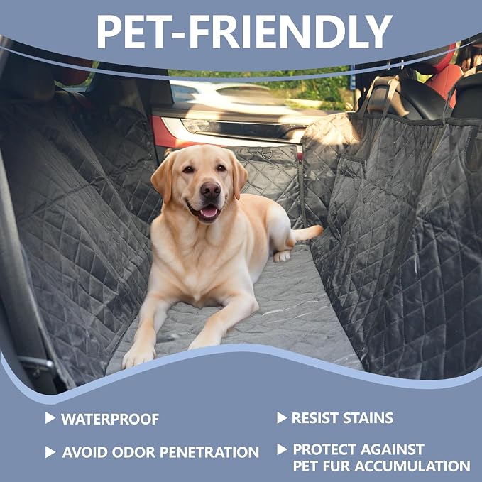 Dog Car Seat Cover for Pets Waterproof Seat Cover Hammock Scratch Proof | Nonslip Back Seat Pet Bed Mat for Travel Durable Soft Back Seat Covers for Cars Trucks and SUVs ( 23.5 x 51 inch) - Image 2