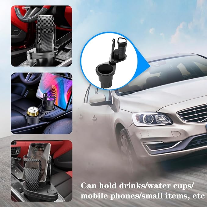 Adjustable Expandable Cup Holder for car Most Cars Trucks SUVs.-Car Cup Holder Expander fit cola Coffee Cups,2 in 1 cupholder Expander Compatible with Big Paper Bucket. (BJ-2380) - Image 7