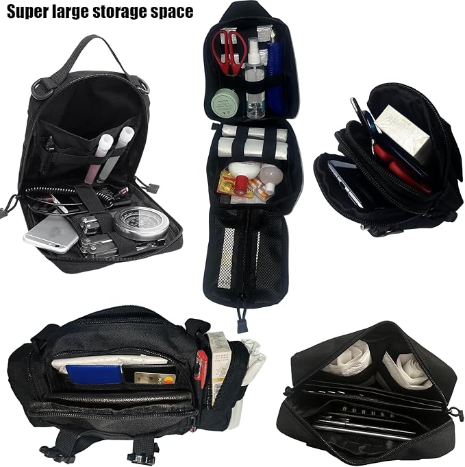 7 PACK Tactical Seat back organizer Truck organizer With 6 Detachable Pouches Universal For Car Truck Ford Jeep Military-Grade Heavier Panels With Multi-functional Packs (khaki) - Image 5