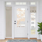 RYB HOME Sidelight Curtains for Front Door, Skinny Narrow Window Curtains | Entry Glass Door Cover, Renter Friendly Blackout Curtains, Adhesive No Drill, Wide 12 inch x Long 69 inch, Natural, 1 Panel by RYBHOME