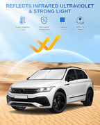 Canvcle Windshield Sun Shade for 2018-2023 Volkswagen VW Tiguan Side Rear Window Shade Cover Sun Visor Shield Privacy Protection Keep Vehicle Cool Black 8PCS - Image 2