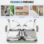 Fayquaze Portable Foldable Laptop Bed Desk with Storage Drawer and Cup Holder - Lap Desk Laptop Stand Tray Table for Eating, Reading and Working - Image 7
