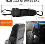 2PCS Car Seat Side Organizer, Front Seat Storage Hanging Bag Mesh Pocket Stuff Holder, Multi-Pocket Vehicle Storage Net Organizer for Drink Glasses Phone Wallet, Car Accessories - Image 2