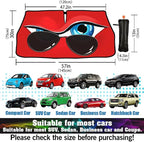 Funny Eye Print Car Sunshade Umbrella Retractable Sun Shade for Car Windshield Umbrella Heat Insulation Protection UV Block Front Window Covers for Auto Sedan SUV Pickup Windshield Sunshades - Image 6
