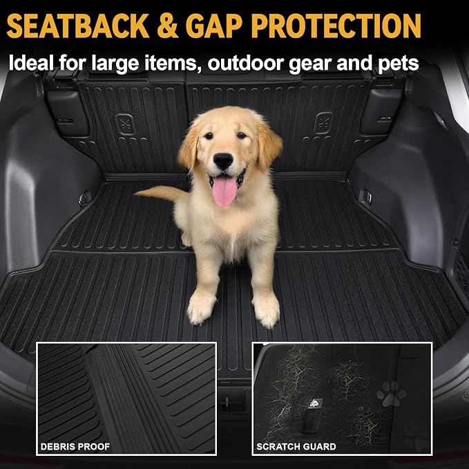 Cargo Mat for 2019-2025 Toyota RAV4 Accessories | Integrated Cargo & Backrest Liner, Odorless TPE, All-Weather Protection, Folds with Rear Seats, 3D Custom Fit - Image 5
