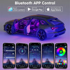 Interior Car LED Strip Lights Car Accessories APP Control with Remote 5 in 1 Music Sync Color Change RGB Ambient Lighting Kit with 275 inches Fiber Optic USB Charger Light Strips Decorations - Image 4