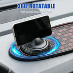 Multifunctional Car Anti-Slip Mat, Rotatable Car Anti Slip Mat Phone Holder | Universal Dashboard Pad with Temporary Parking Number, Dashboard Accessories for Sunglass Chapstick (Black White) - Image 3