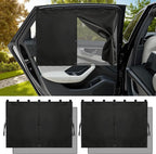 Magnetic Car Window Shades,2Pcs Side Window Sun Shade with 7 Strong Magnets | Double Layer Magnetic Car Sunshade for Baby,Full Covers/Half Shade Car Window Covers for Side Windows,Magnetic Car Curtains by Jeyoon