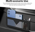 Car Storage Pocket, Leather Car Side Pocket Organizer, Multifunctional Seat Gap Pouch for Mobile Phones Cards Bills, Universal for Most Vehicles (Black) - Image 6
