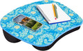 LAPGEAR MyStyle Lap Desk – Starry Blue, Fits 15.6” Laptops | Dual-Bolster Microbead Cushion, Built-In Carry Handle, Ergonomic Curved Front Edge by LapGear