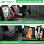 Fit Titan Car Seat Covers (5 Seats) for Select Nissan Titan 2009-2024 2025 2026 - Full Coverage Leather,Airbag Compatible, Waterproof & All Weather Seat Cushion Protector,Full Black-Red - Image 5