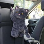 Tissue Box Cover Plush Tissue Box Holder for Car, Home, Decorative Holder/Organizer for Bathroom Vanity Countertop, Nightstands, Office Desk-Cat by seemehappy