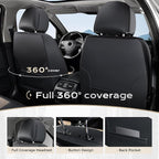 Coverado Car Seat Covers Front Set, Luxury Nappa Leather Seat Covers Universal Fit Waterproof Non-Slip Breathable Automotive Seat Protectors for Cars, SUVs, Trucks - Image 5