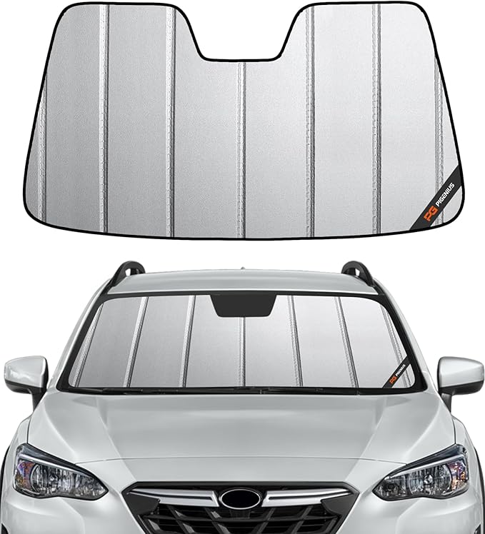 Pigenius Windshield Sun Shade for Subaru Crosstrek 2018-2023, Impreza 2017-2023. Without Eyesight Driver Assist - Safeguard by Pigenius