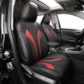 coverdream Full Set Leather Seat Covers for Toyota Corolla 2009-2013 Base,L,LE,XLE Sedan,Airbag Compatible,Waterproof Car Seat Protector,Fit Like A Glove(Black & Red-2) by Coverdream