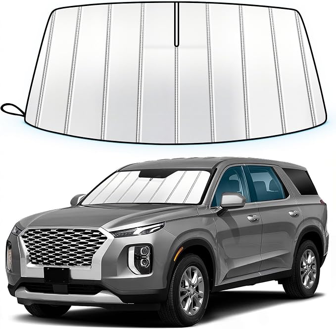 Windshield Sun Shade for Hyun-dai Palisade 2020-2026 Foldable | Custom Fit Accordion Folding Design, Car Front Window Sunshade, Sunshield Sun Visor Protector, Blocks UV, Car Accessories by Unknown