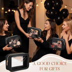 Hsei 6 Pcs Clear Makeup Bags Diaper Bag Organizer Travel Toiletry Bags with Zipper Clear Cosmetic Organizer Car Storage Pouch Bridesmaid Gift for Women Beach Vacation (Black) - Image 7
