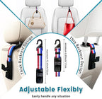 Purse Hook for Car, Adjustable Headrest Bag Seat Hooks Back, Car Accessories for Women, Coloured, 4 Pack - Image 2
