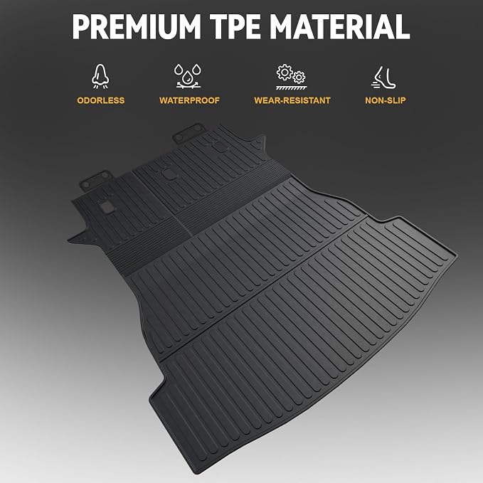 Cargo Mat for 2019-2025 Toyota RAV4 Accessories | Integrated Cargo & Backrest Liner, Odorless TPE, All-Weather Protection, Folds with Rear Seats, 3D Custom Fit - Image 7