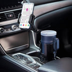 Cup Holder Phone Mount, 2 in 1 Cup Holder Expander for Car Long Arm with 360°Rotation Cup Holder Cell Phone Holder for Car Compatible with All Smartphones by SCRWVESS