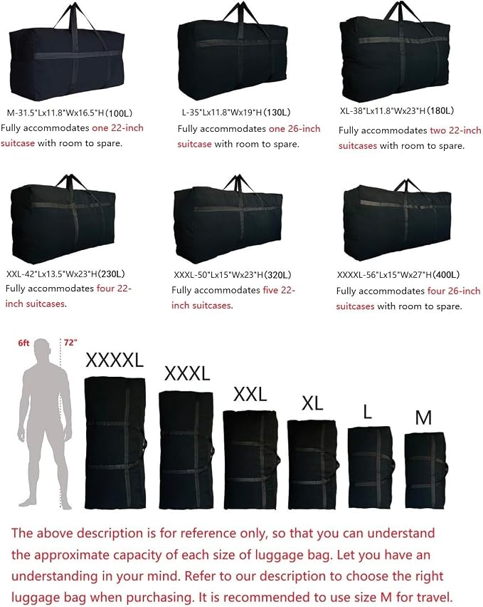 YiKitHom Extra Large Storage Bags, Jumbo Moving Storage Bags Heavy Duty, Foldable Big Blue XL Duffle Bag for Travel - Image 2