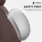 FLORICH Car Seat Covers, Dark&Brown Leather Car Seat Covers Front Seats, Premium Leatherette Car Seat Cushion for Cars, Automotive Seat Protectors Universal Fit for Most Sedans Cars SUV Trucks - Image 4