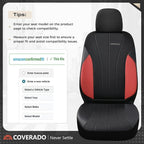 Coverado Seat Covers Full Set, Automotive Car Seat Protectors 5 Seats, Red Driver Protectors Universal Fit for SUVs, Trucks, Sedans,Car Accessories - Image 6