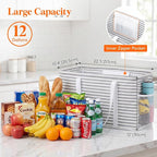 Lifewit Extra Large Tote Bag, Reusable Grocery Bags with Metal Wire Frame and Handles - Image 5