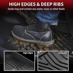 LASFIT Floor Mats for Honda CR-V 2023-2026 (Gasoline & Hybrid & e:FCEV) | All Weather Custom Fit Anti-Slip TPE Floor Liners 1st & 2nd Row & Cargo Liner (Upper Position), Full Set - Image 3