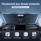 Autorder Windshield Sun Shade Umbrella for 2016-2020 Kia Sorento Accessories,Upgraded Ice Crystal Material,Easy Setup Umbrella Sunshade for Car Windshield,100% Sun Blocking - Image 2