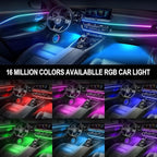 Acrylic Car Interior LED Lights, 6-in-1 Fiber Optic Ambient Lighting Kit | Wireless APP Control, 16 Million Colors, Music Sync and DIY Modes for Car Interior Decoration and Ambient Lighting - Image 3