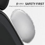 FLORICH Waterproof Front Car Seat Cover Faux Leather Automotive Seat Cover Front Car Seat Cushion Car Seat Protector Accessories Universal Fit for Most Cars SUV Trucks, Black&White - Image 4