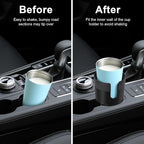 Car Cup Holder Expander, Large Cup Holder Extender for Car | Water bottle Holder Adapter with Adjustable Base Fits Yeti, Hydro Flask 24/32oz, Big Water Bottles in 3"-3.9", Black - Image 6