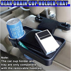 Car Cup Holder Tray, Foldable Backseat Organizer Food Trays | Detachable Auto Headrest Drink Tray, Multifunctional Car Desk for Eating, Universal for Most Vehicle Road Trips - Image 6